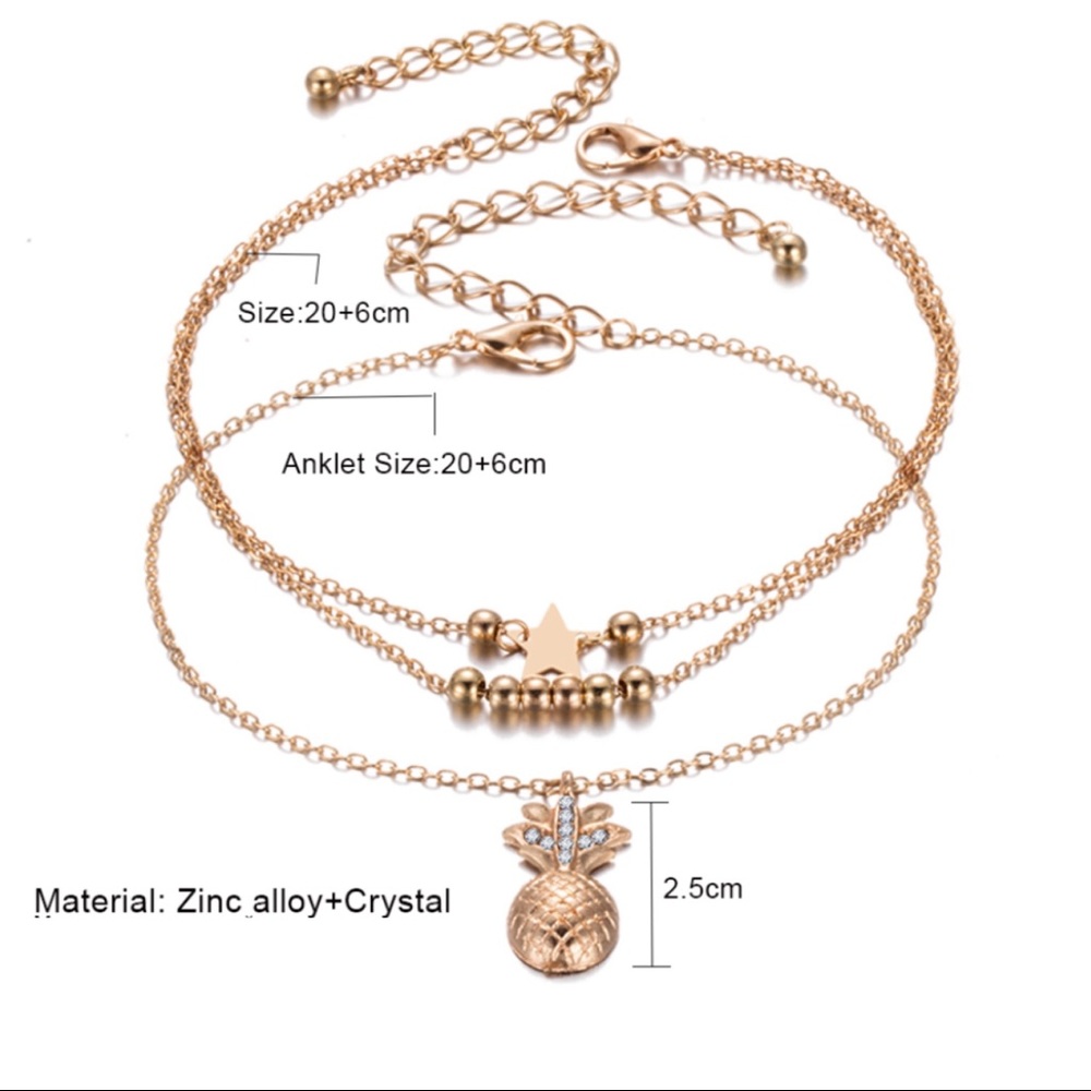 NEW Pineapple Anklets - Picture 2 of 2